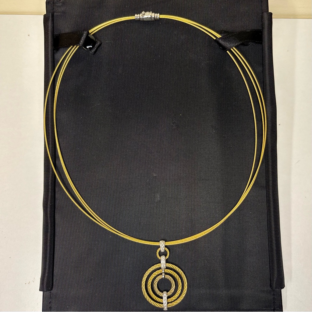 Elegant Gold And Silver Necklace 368$